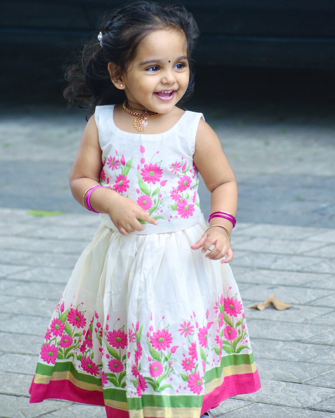 Floral printed top & skirt