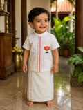 Lotus Stripe Kids Cotton Shirt