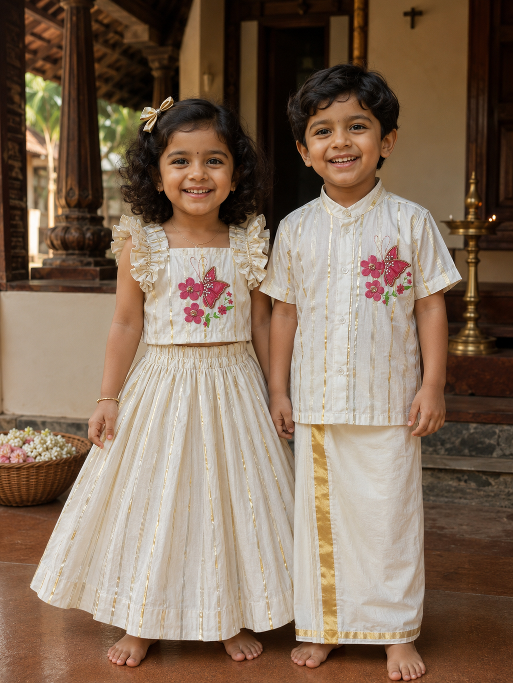 Butterfly Print Traditional Sibling Combo