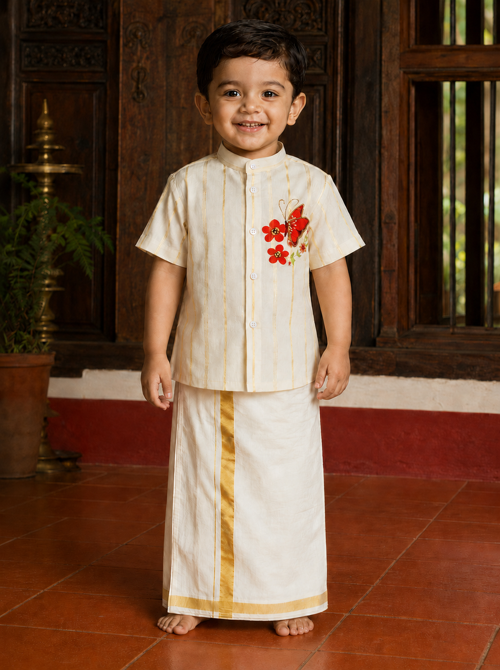 Butterfly Print Traditional Sibling Combo
