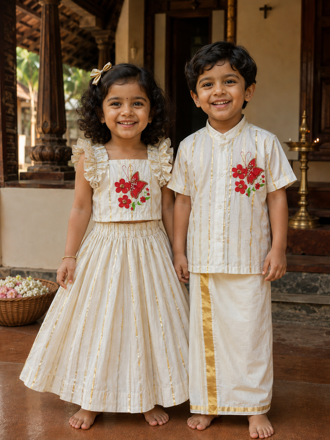 Butterfly Print Traditional Sibling Combo