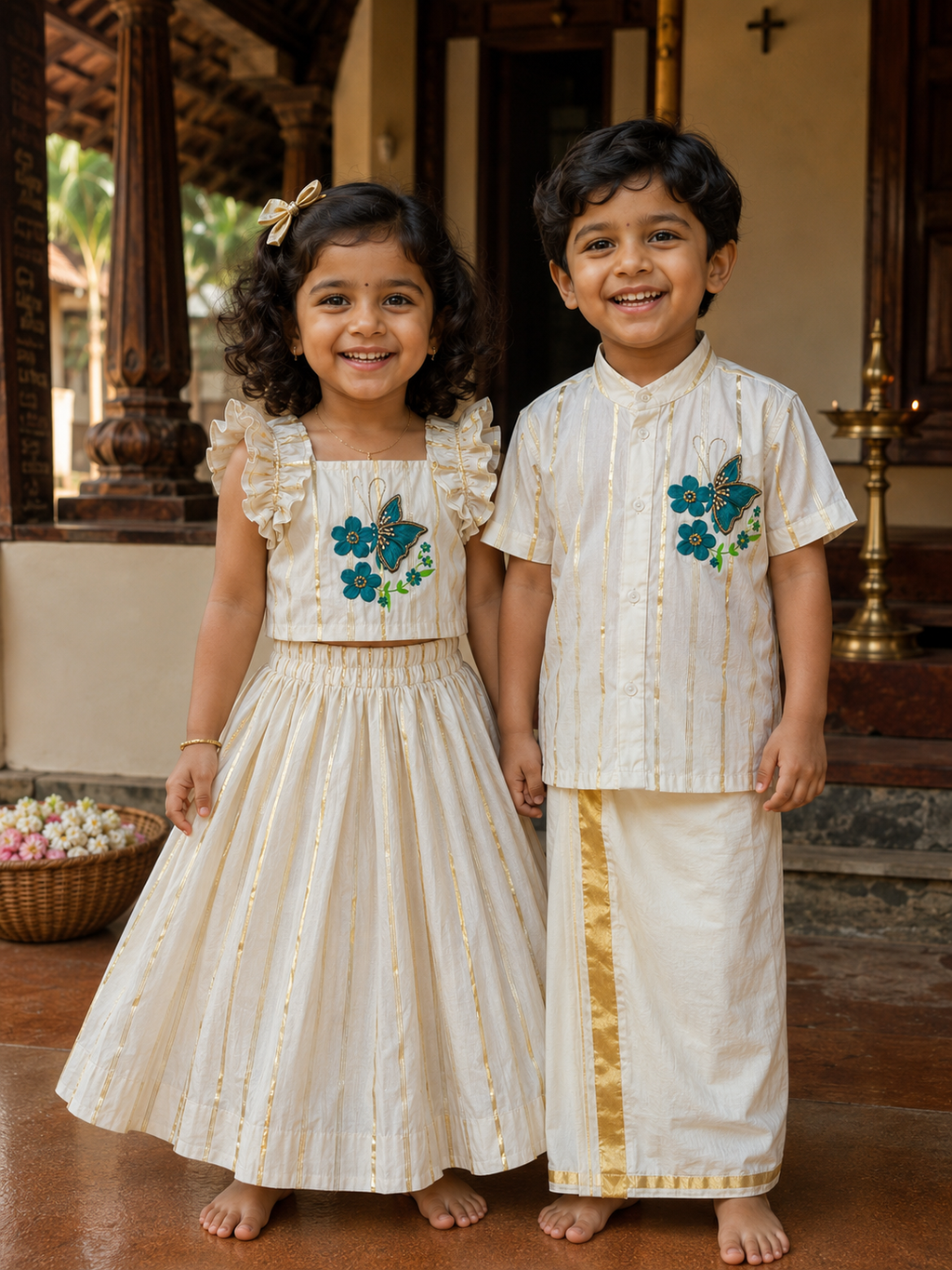 Butterfly Print Traditional Sibling Combo