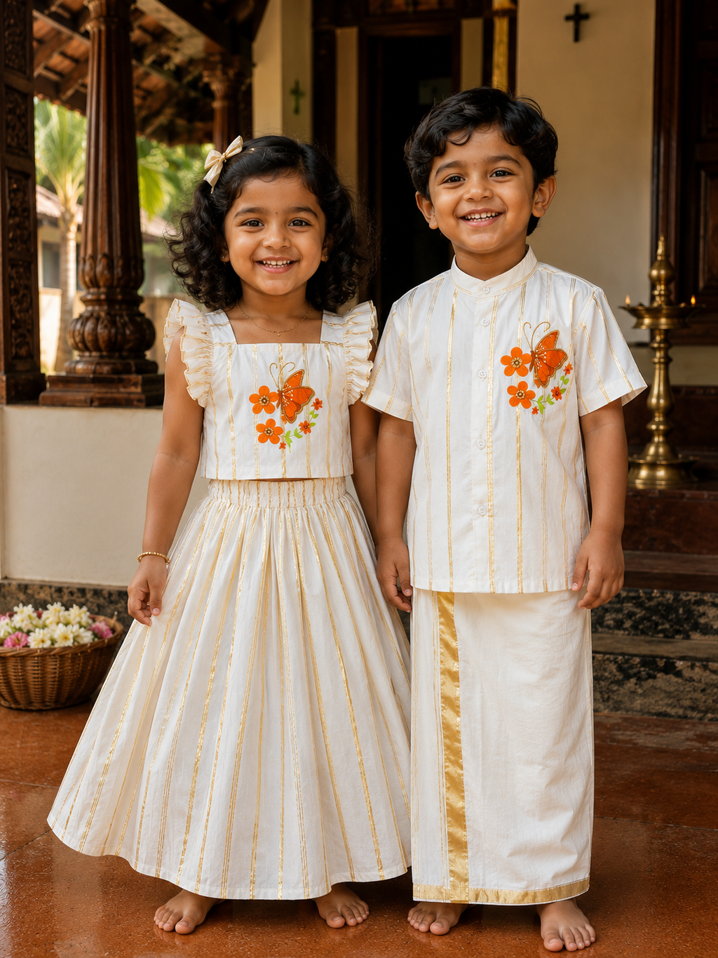 Butterfly Print Traditional Sibling Combo
