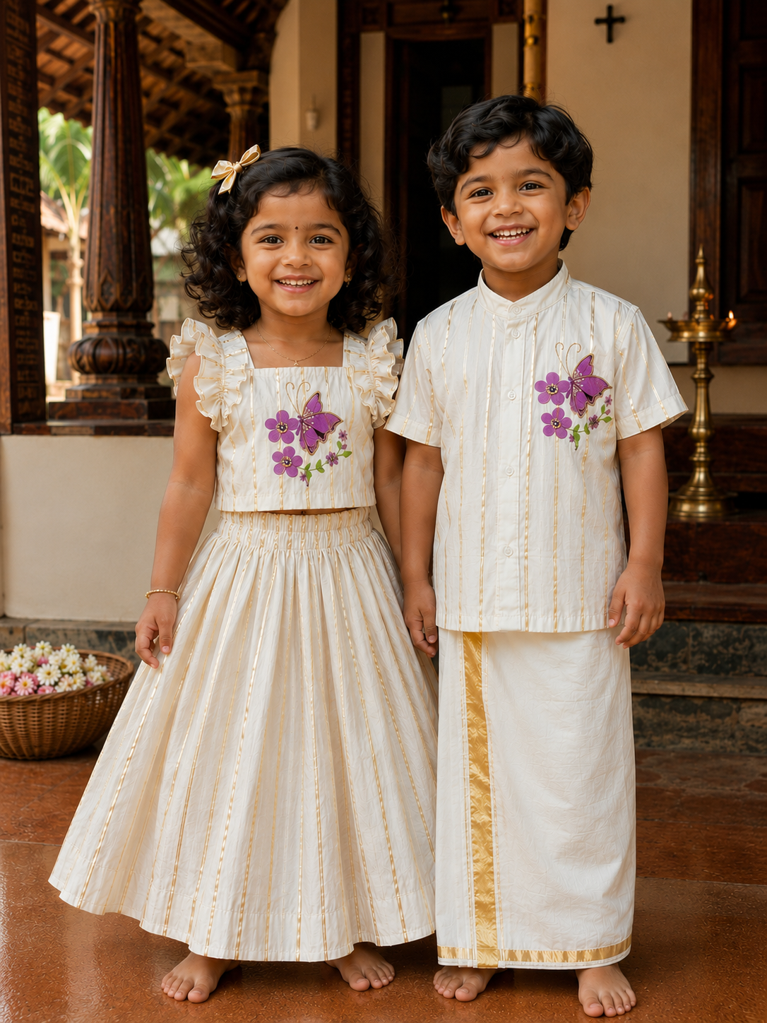 Butterfly Print Traditional Sibling Combo