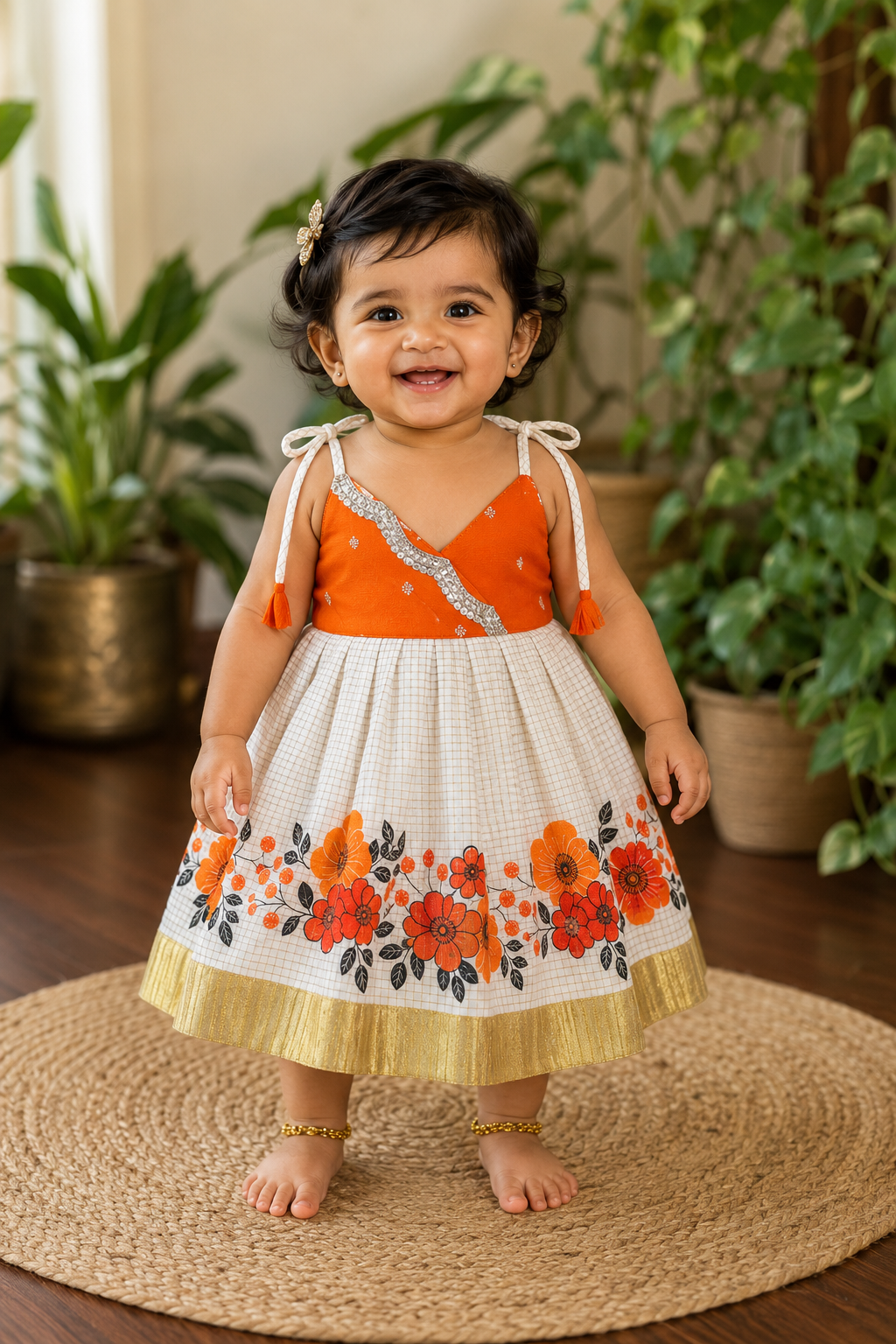 Floral printed Kids Frock