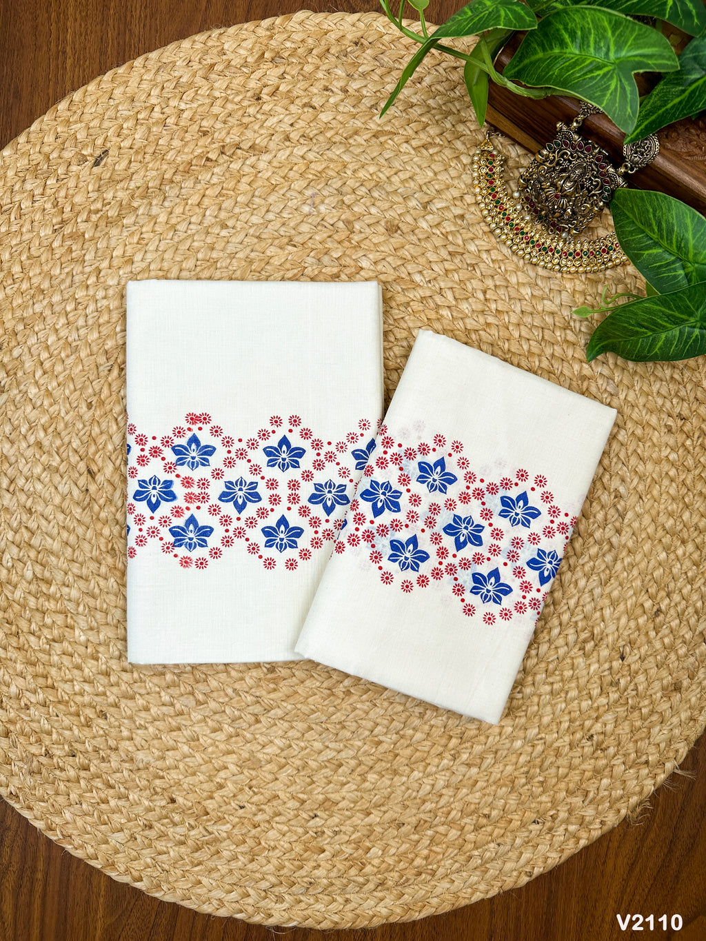 Cotton Floral Printed Set Mundu
