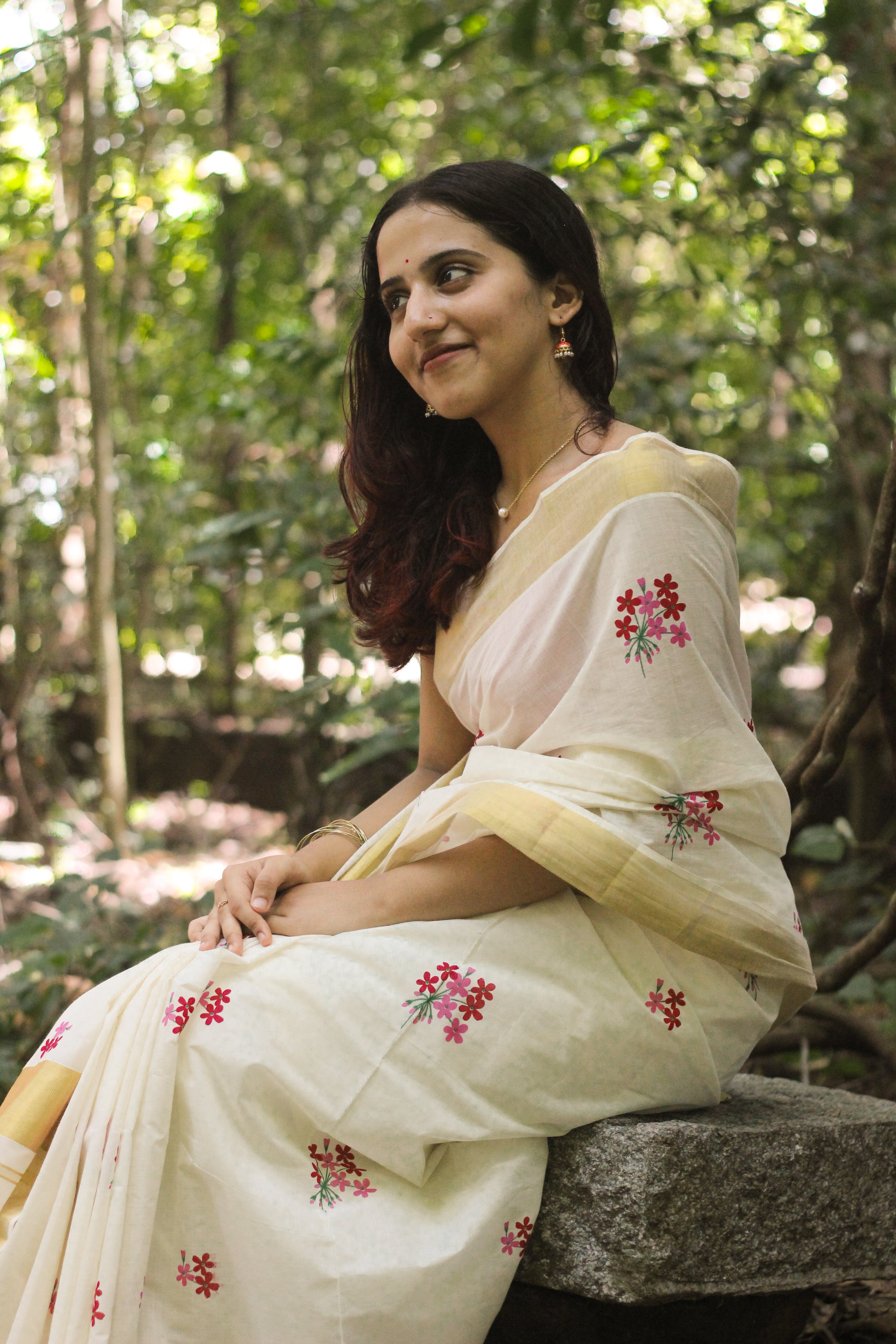 Cotton Half-fine Kasavu Set Saree