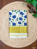 3×3 Golden Tissue Four Color Floral Print Saree