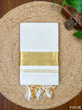 3×3 Cotton Half Fine Stripe Saree with Kunjalam