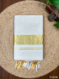3" Cotton Micro Check Half Fine Saree