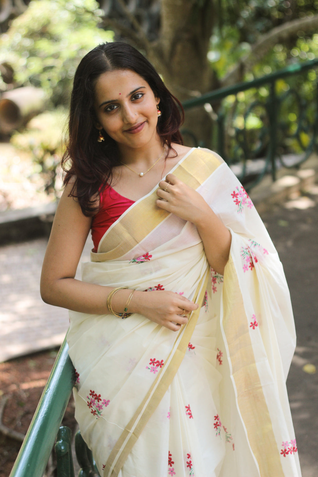 Cotton Half-fine Kasavu Set Saree
