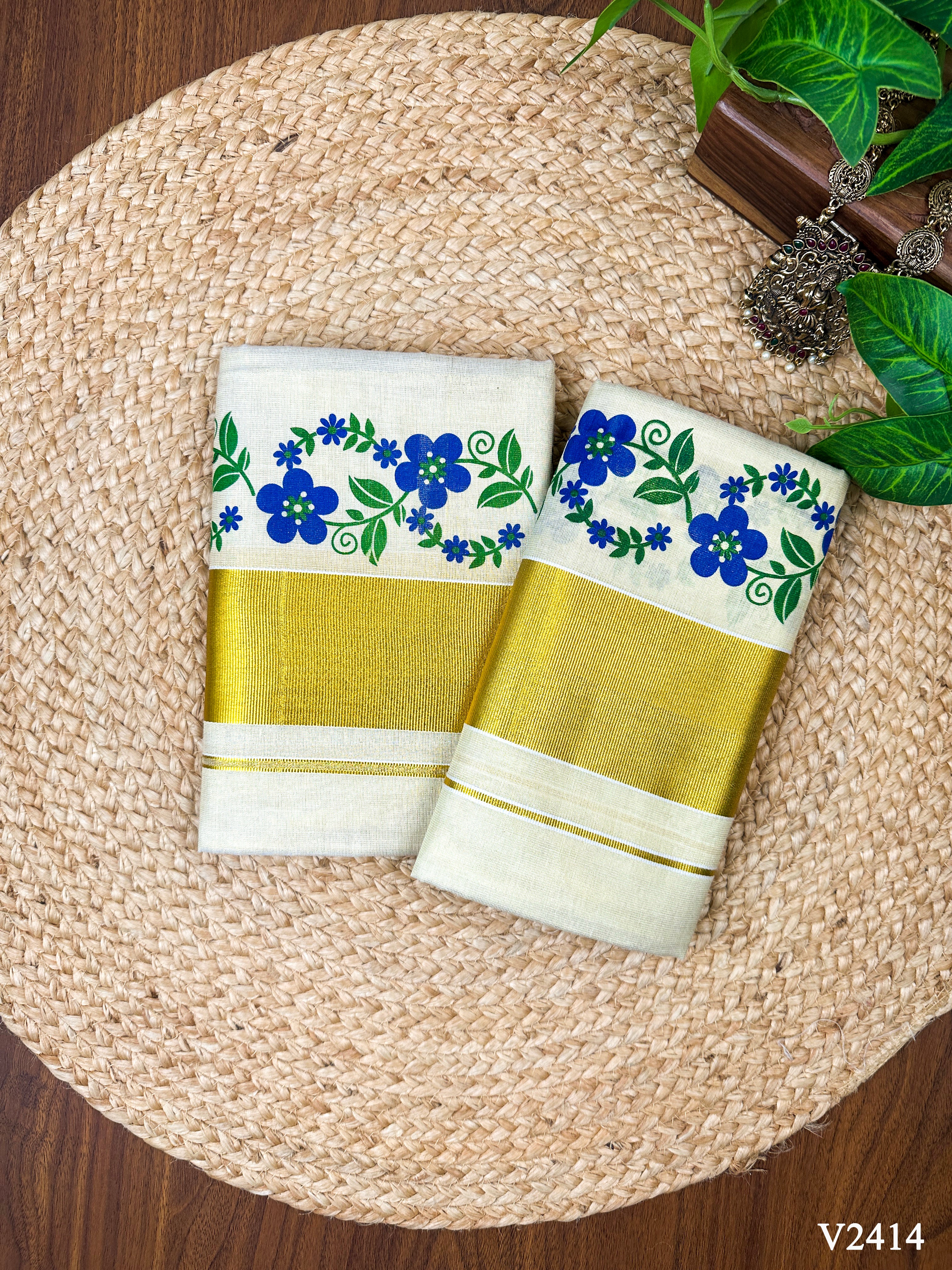 3" GT S Mundu – Dual Color Print (Without Kunjalam)