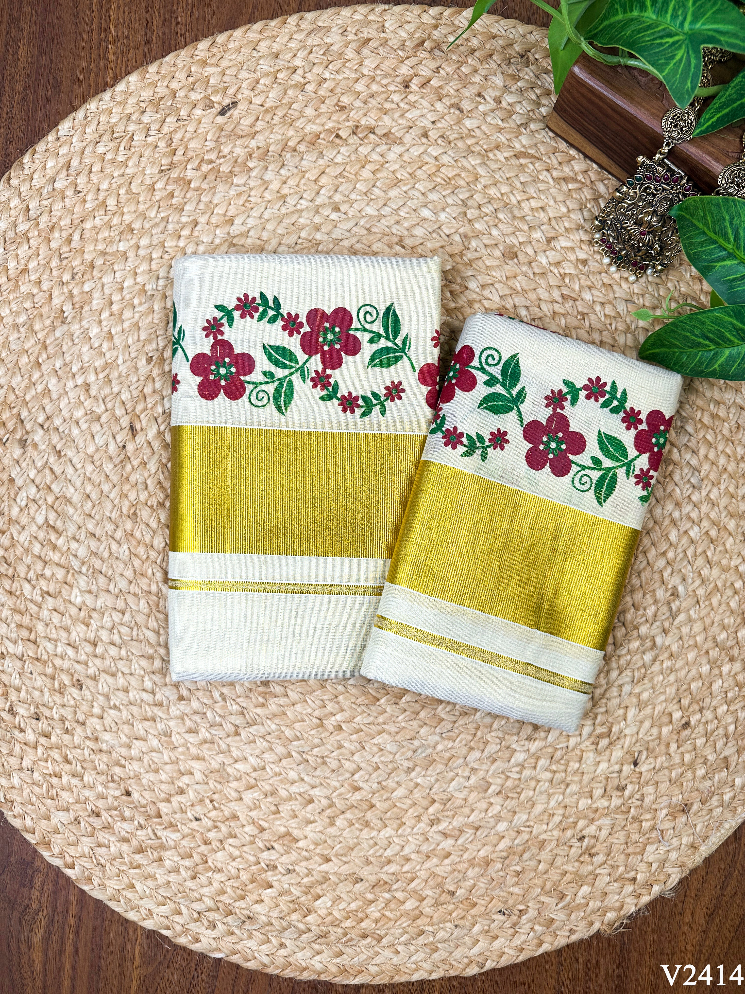 3" GT S Mundu – Dual Color Print (Without Kunjalam)