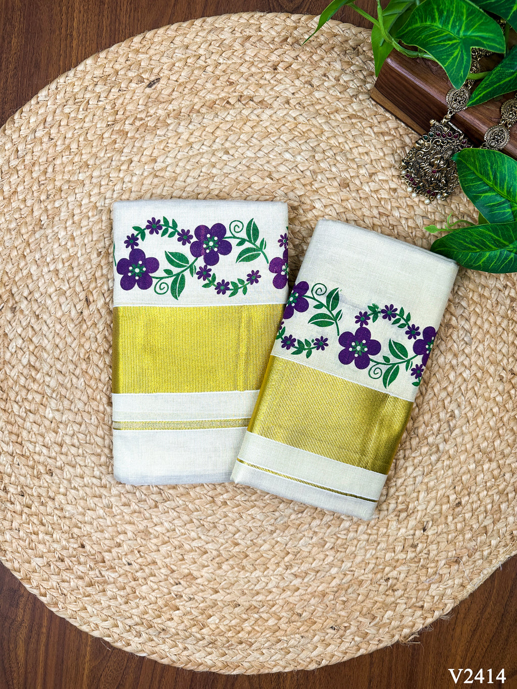 3" GT S Mundu – Dual Color Print (Without Kunjalam)
