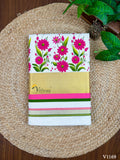 Cotton Floral Print Set Saree