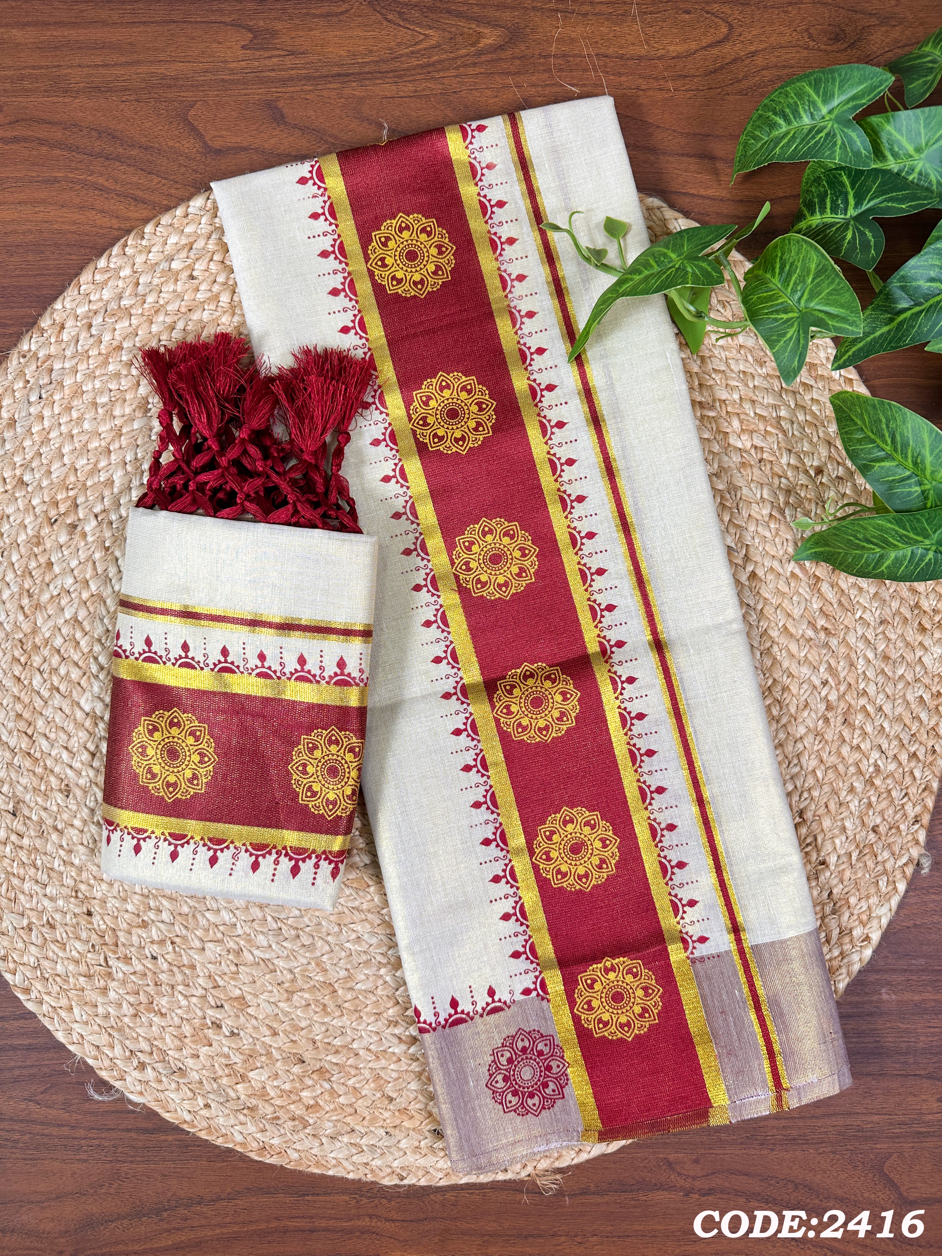 3"GT col Kottaran S.Mundu with Knjlm single print with 2 side chittam(2.80)