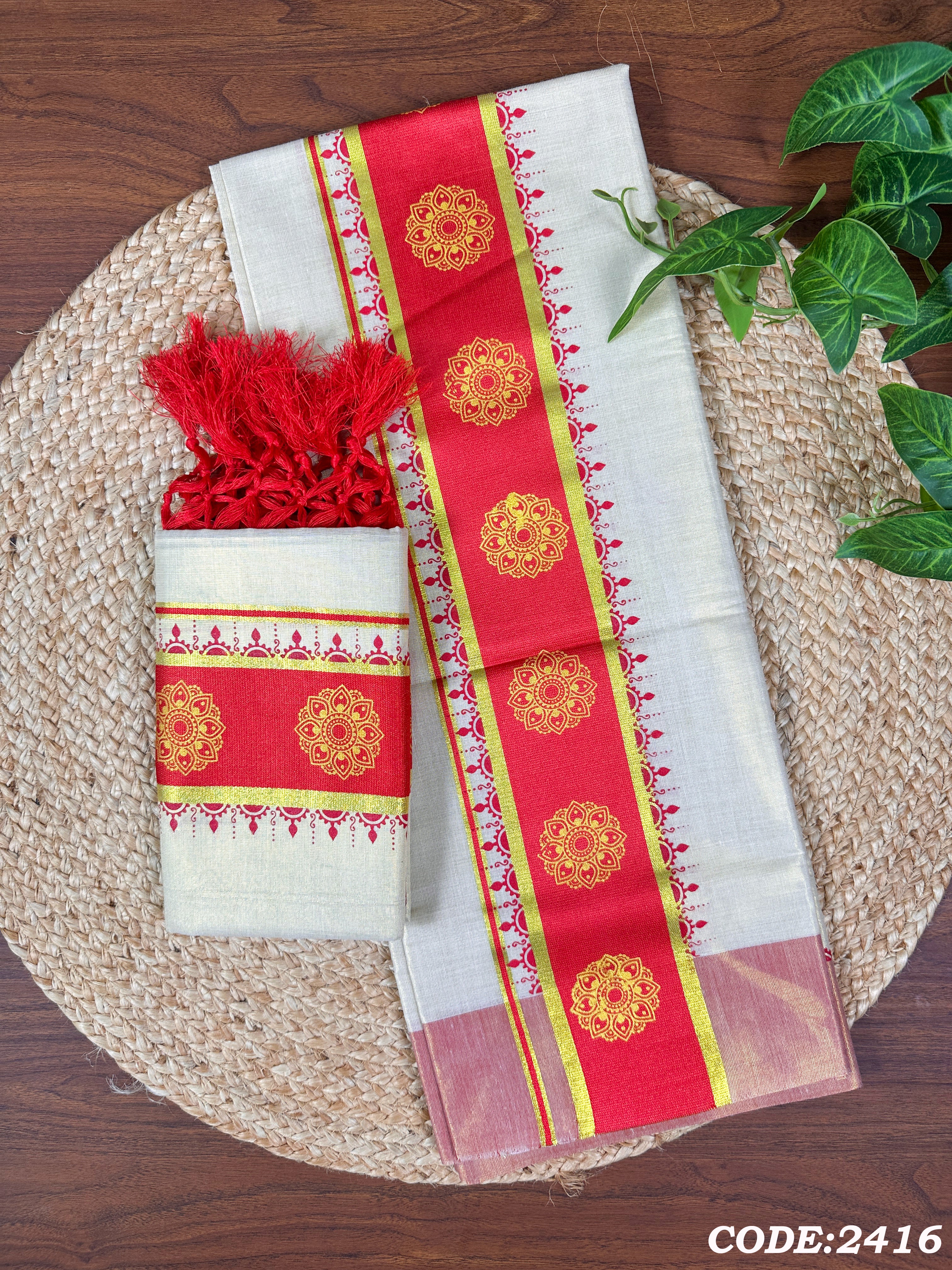 3"GT col Kottaran S.Mundu with Knjlm single print with 2 side chittam(2.80)