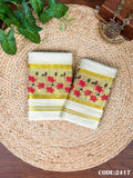 Golden Tissue Lotus Printed Set Mundu