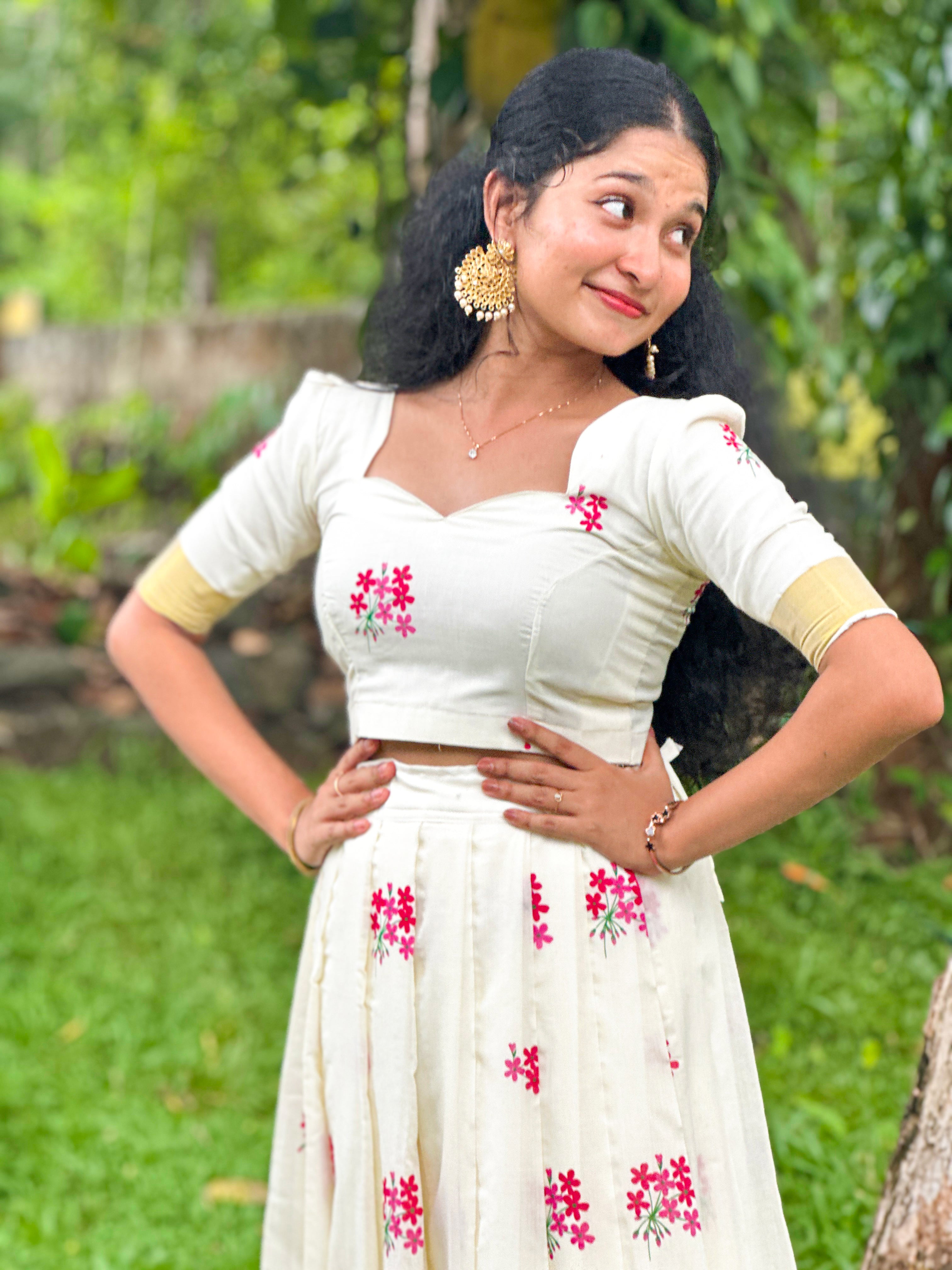 Floral Printed Top & Skirt Set