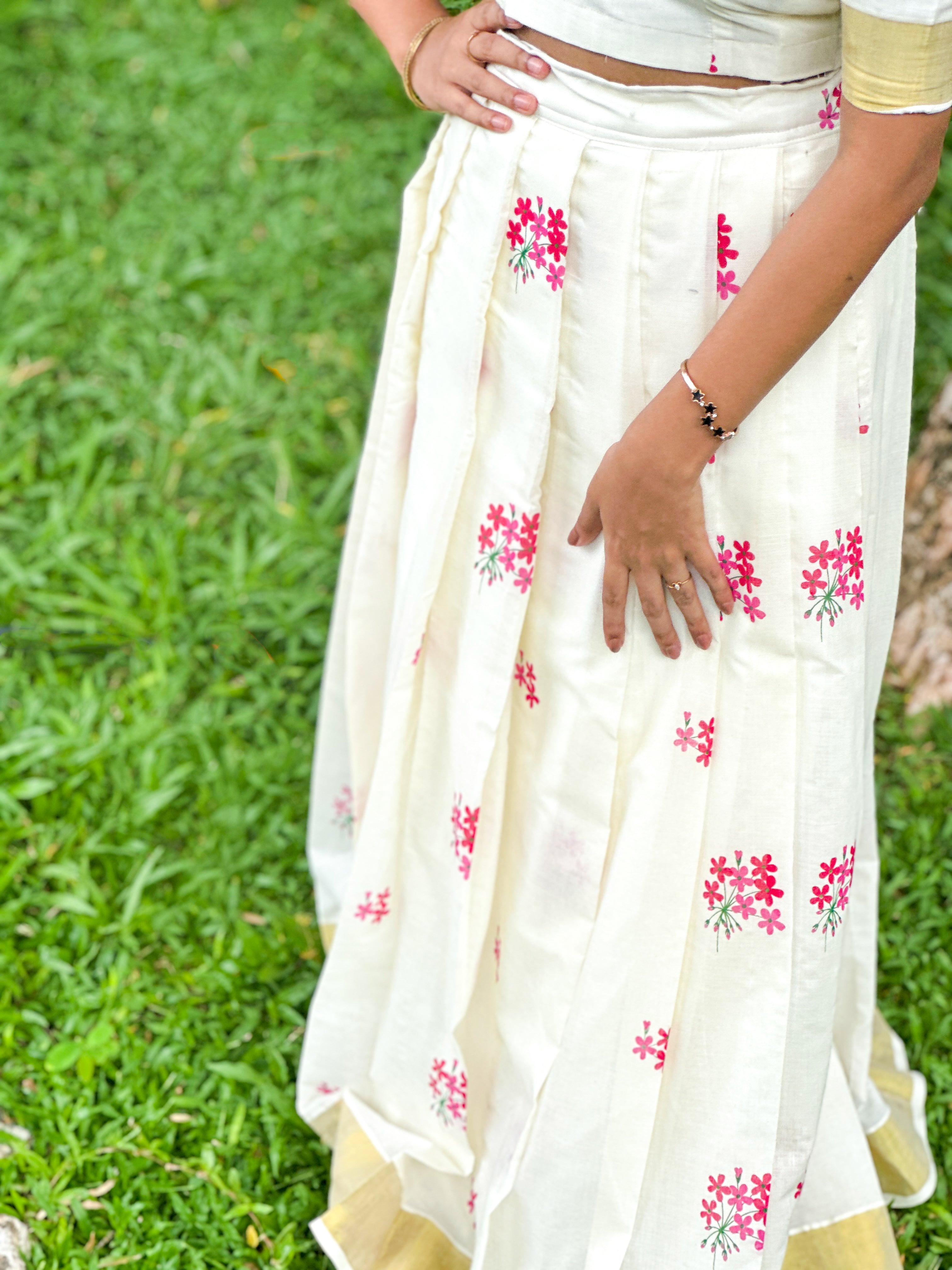 Floral Printed Top & Skirt Set