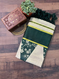 Golden Tissue Temple Print Set Saree