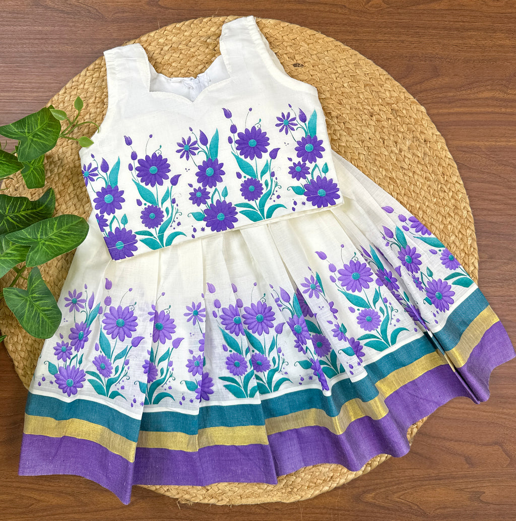 Floral printed top & skirt