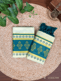 3-Inch Golden Tissue Kottaran Set Mundu with Kunjalam
