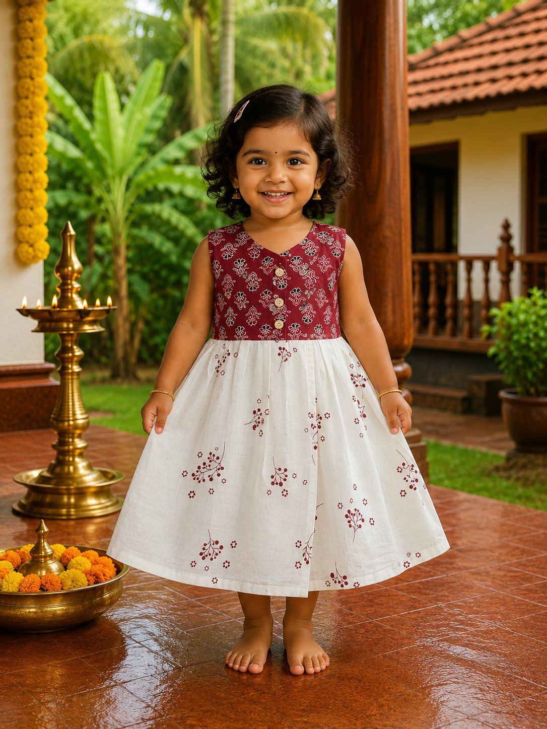 Floral Charm Kids Frock