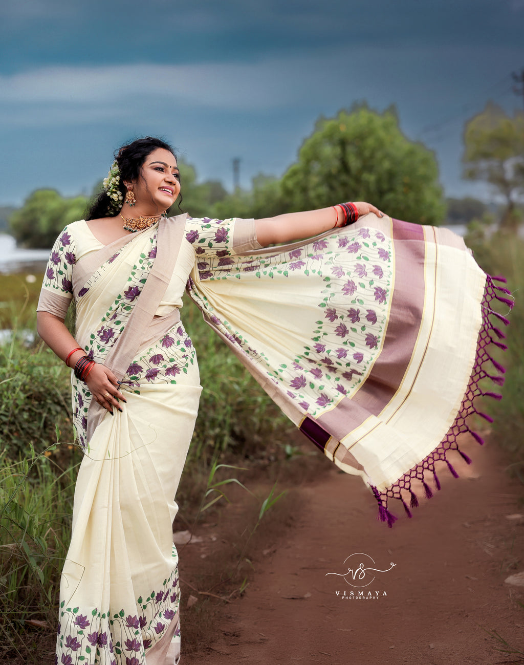 Golden Tissue Set Saree