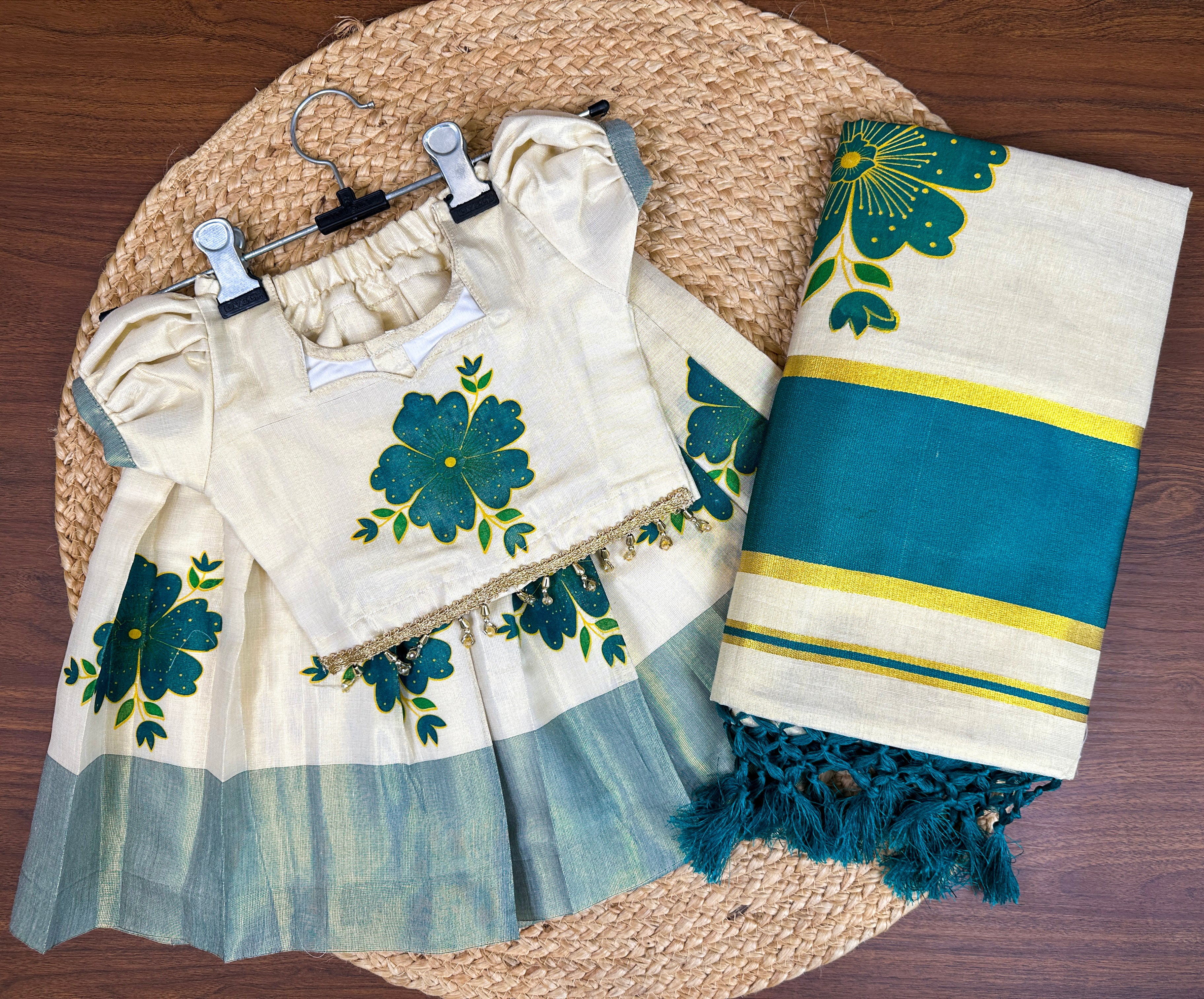 Mom & Daughter Floral Kerala Combo