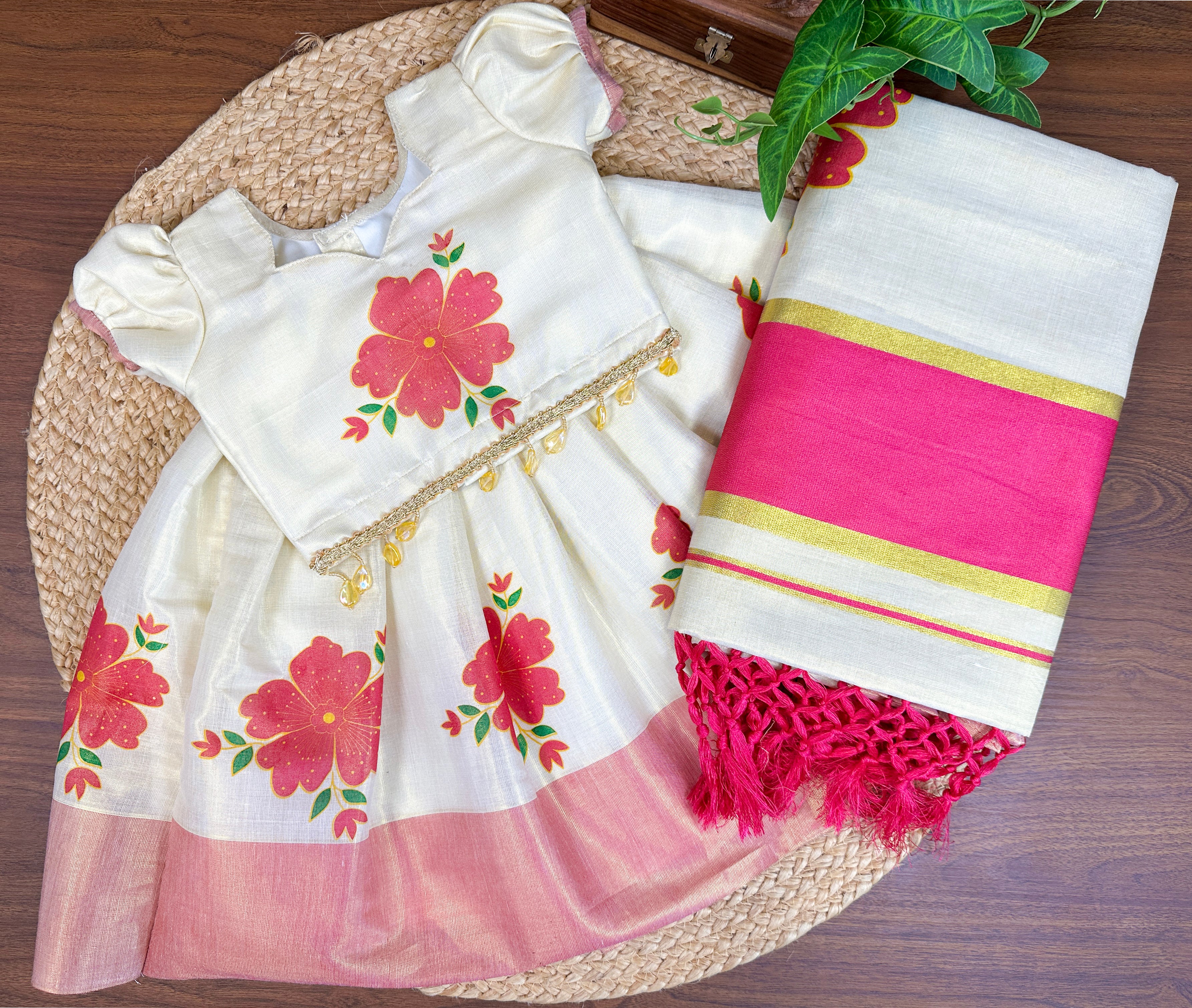 Mom & Daughter Floral Kerala Combo