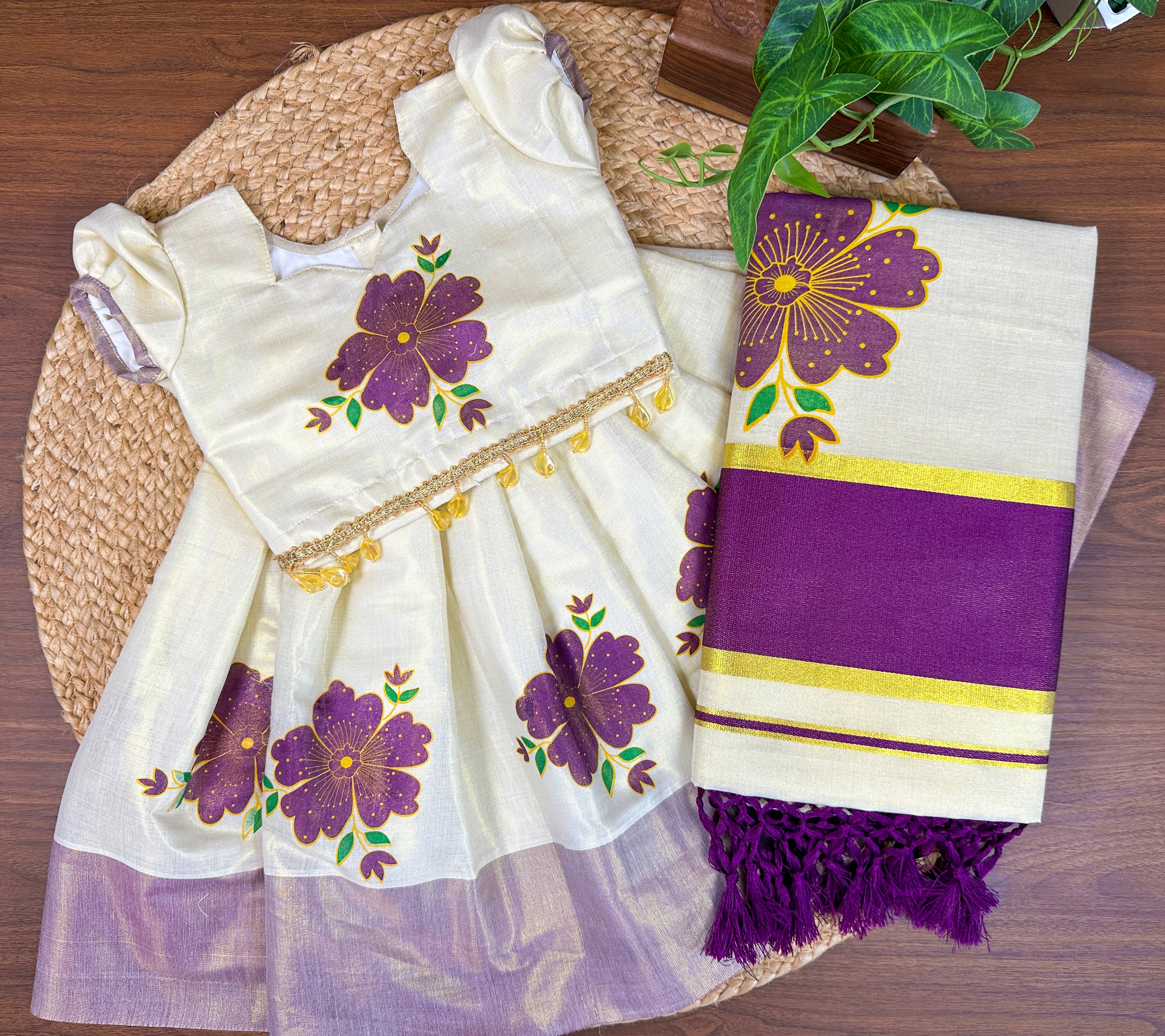 Mom & Daughter Floral Kerala Combo
