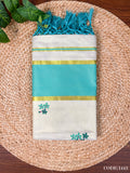 4" GT Floral Print Kottaran Saree with Kunjalam
