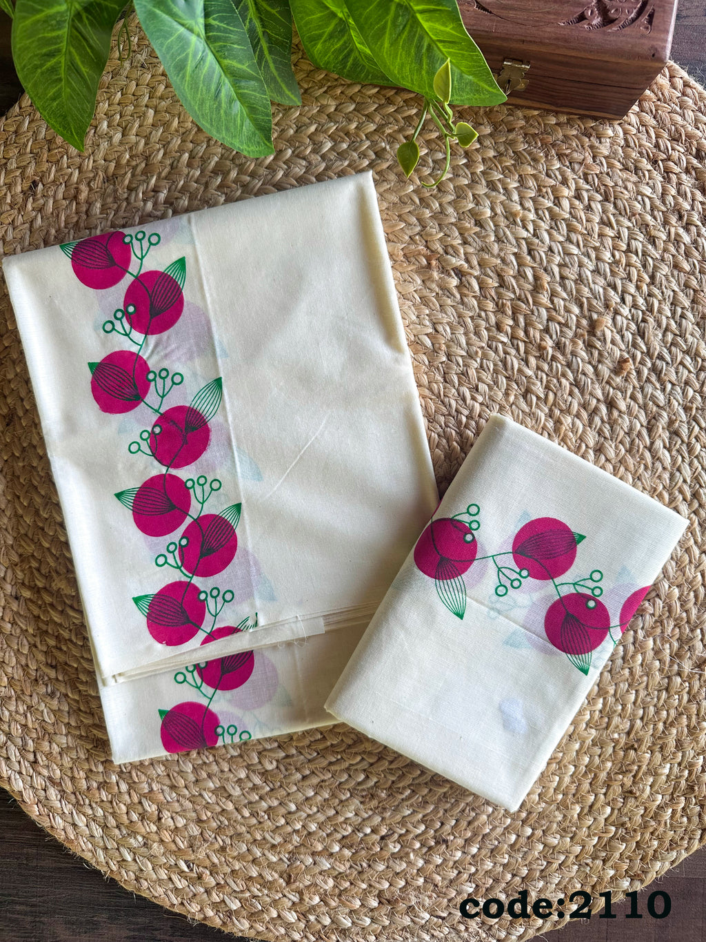 Cotton Gada Print S S Dual Colour Print WO Knjlm
