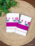 2" K K Single Set Mundu Dual colour print.