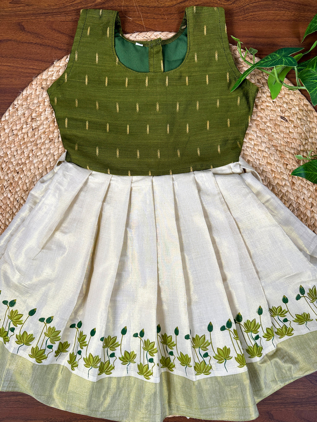 Elegant Ethnic Floral Kids Frock