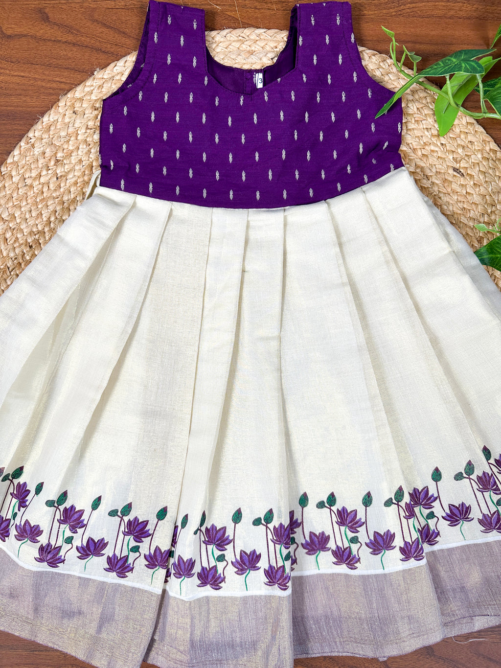 Elegant Ethnic Floral Kids Frock