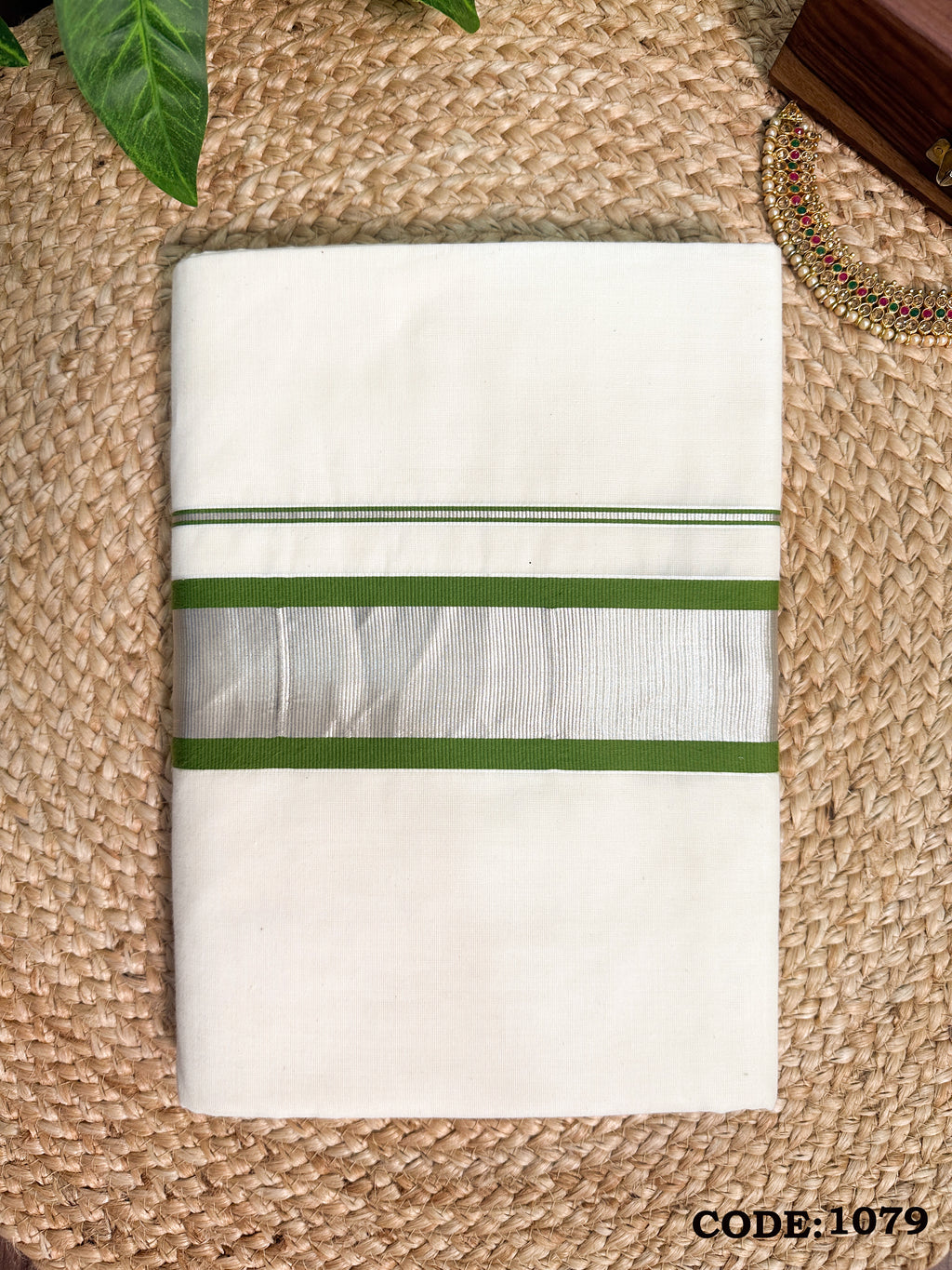 Cotton Half Fine Kasavu Saree with Light Color Border