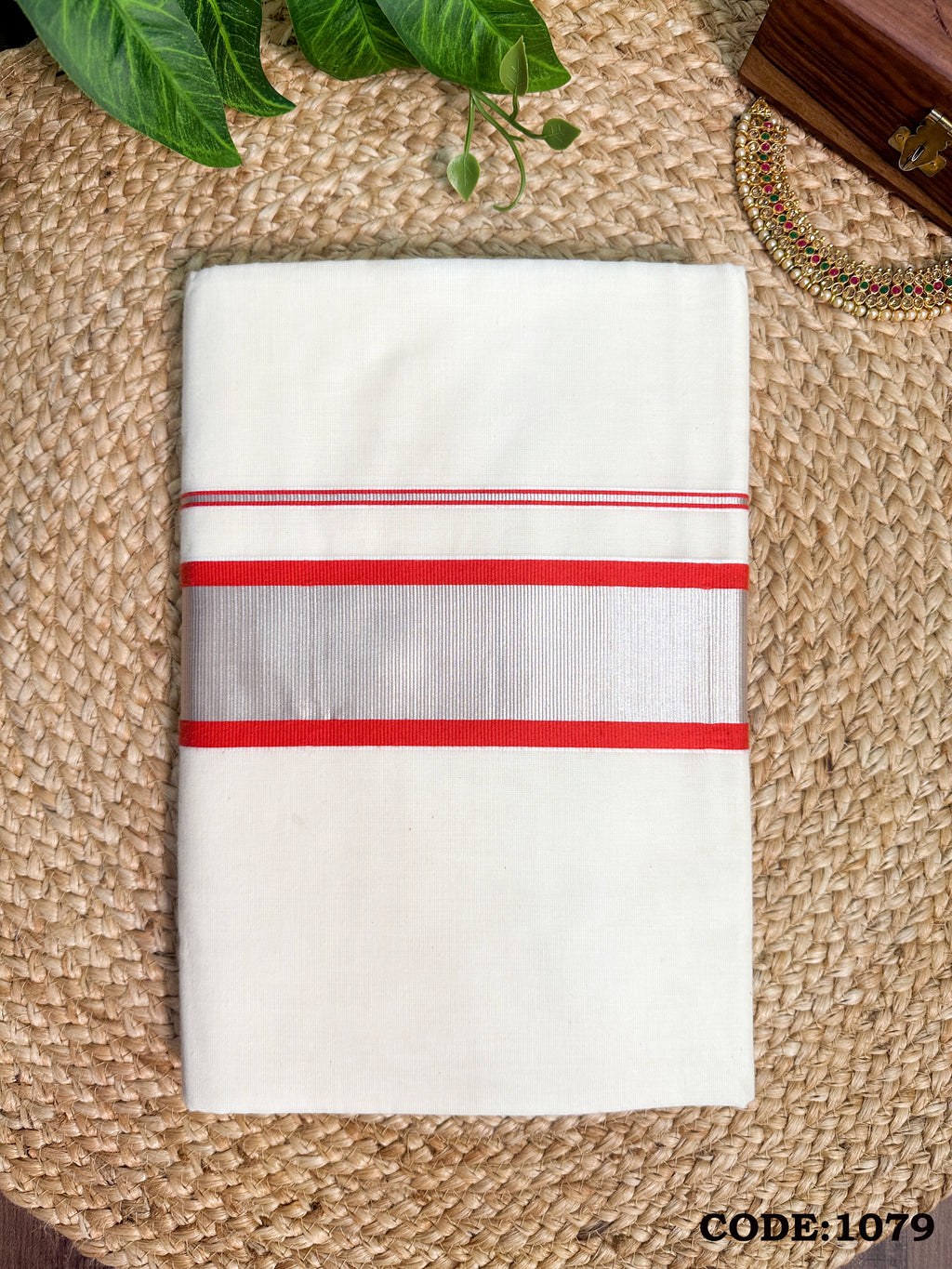 Cotton Half Fine Kasavu Saree with Light Color Border