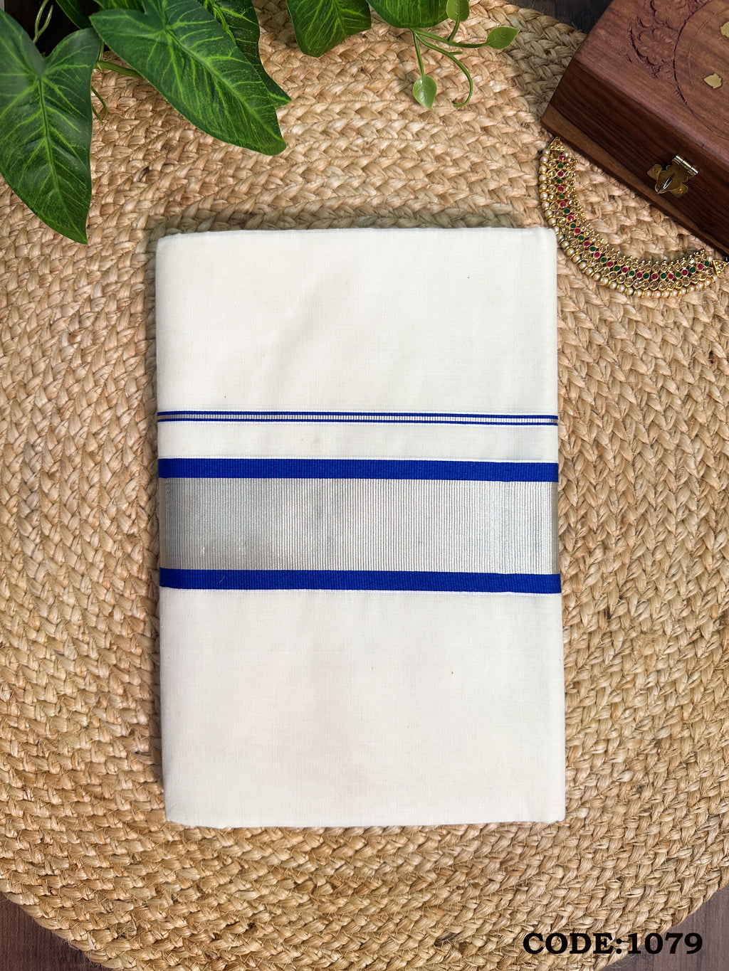 Cotton Half Fine Kasavu Saree with Light Color Border