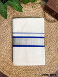 Cotton Half Fine Kasavu Saree with Light Color Border