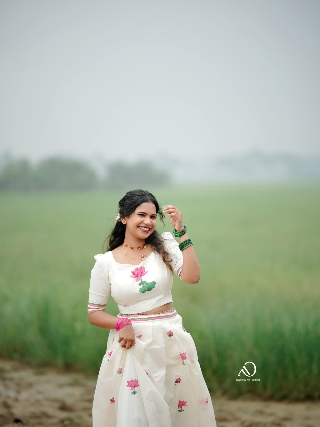 Floral Printed Top & Skirt