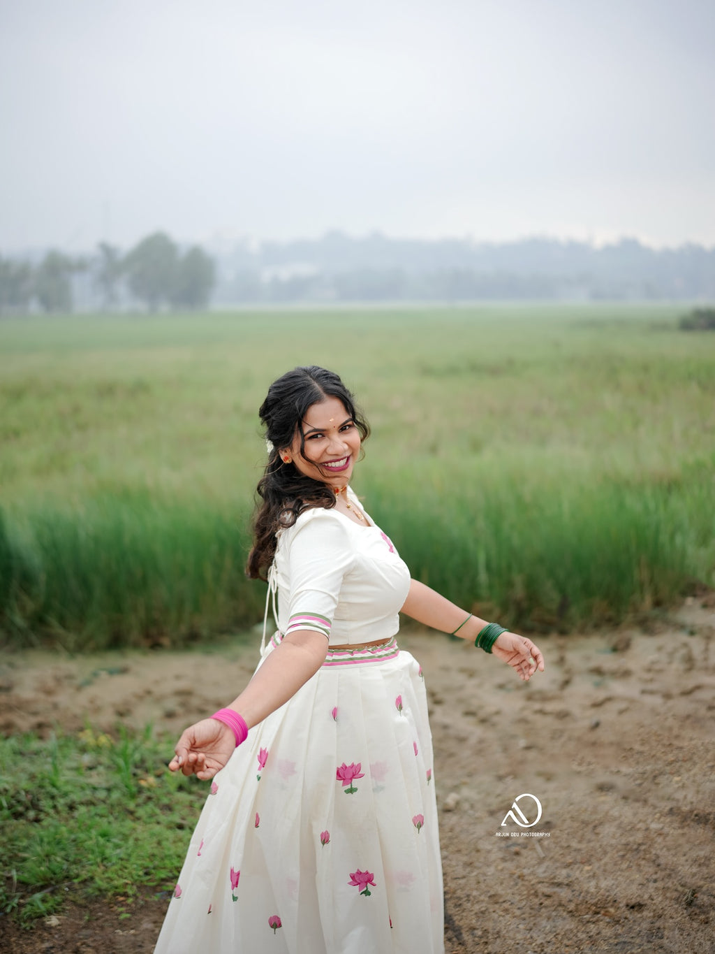 Floral Printed Top & Skirt